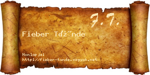 Fieber Tünde névjegykártya