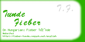 tunde fieber business card